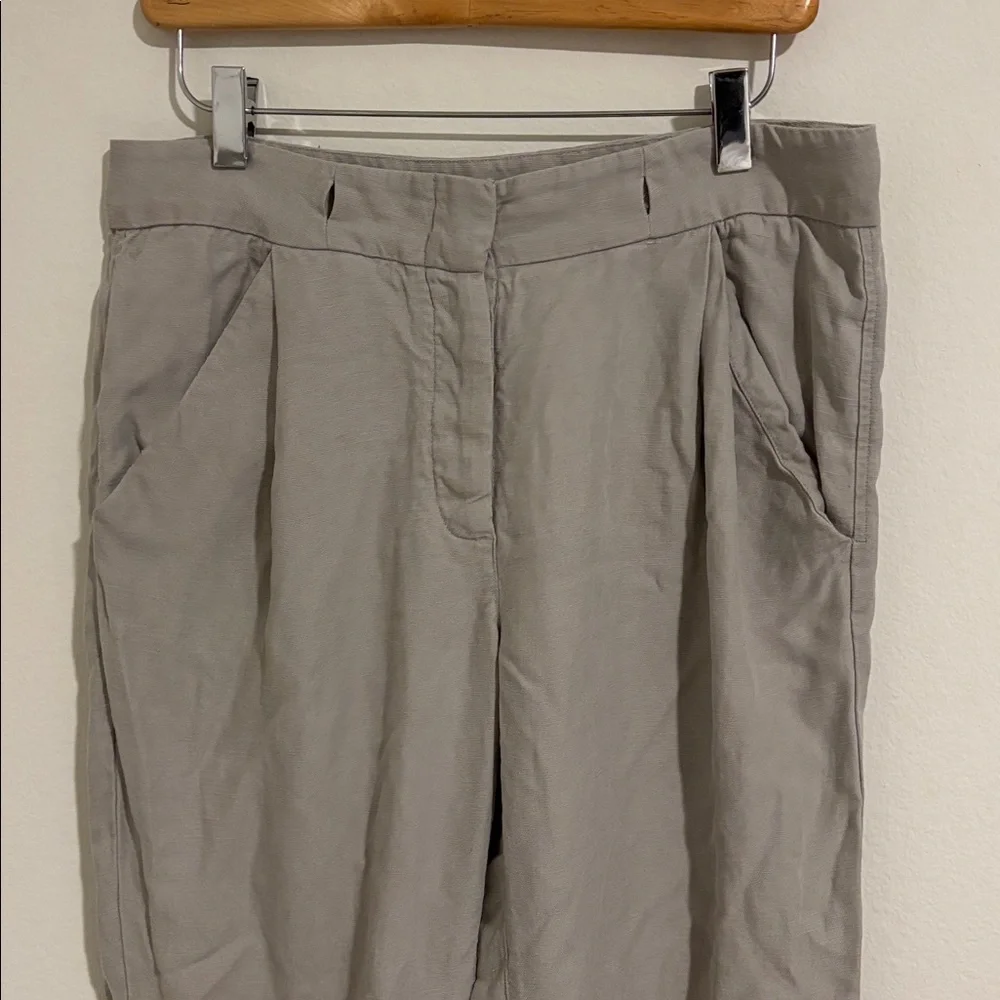 Wilfred Linen Blend Cropped Grey Lightweight Pants Size 4